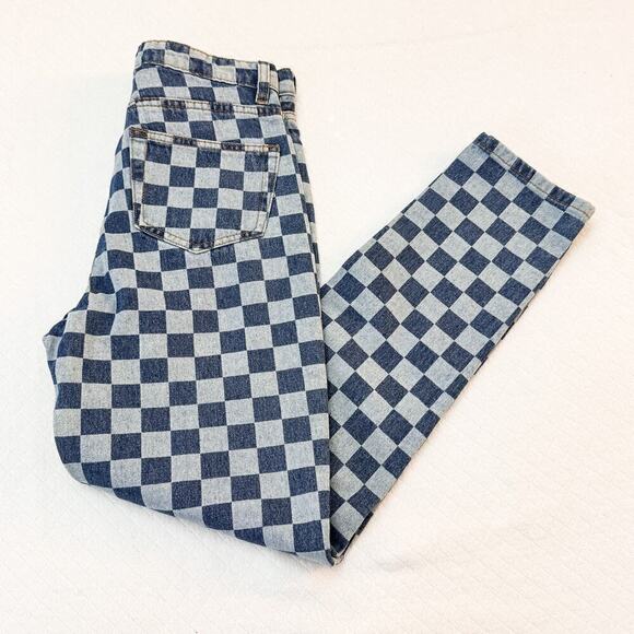 Adika Checkered Denim Skinny Jeans Size XS NWT - Picture 7 of 7